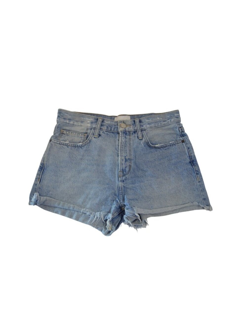 Current/Elliott The Boyfriend Denim Shorts Size 27 Yours Mine Distressed Cutoff